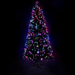 Jingle Jollys 2.1m Christmas Tree Optic Fibre LED Xmas tree Multi Colour