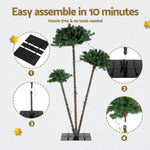Jingle Jollys Christmas Tree 3 - in - 1 LED Xmas Palm Tree Party Decor 1.2/1.5/1.8M