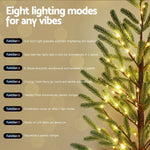 Jingle Jollys Christmas Tree 1.8M Pre - lit LED Xmas Tree 8 Modes Party Decoration