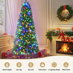 Jingle Jollys 1.8M Pre - lit Christmas Tree 8 Mode Multi Colour 200 LED Light Xmas