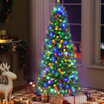 Jingle Jollys 1.8M Pre - lit Christmas Tree 8 Mode Multi Colour 200 LED Light Xmas