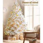 Jingle Jollys Christmas Tree 2.1m 1000 White Tips Xmas Tree Decorations