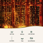 3X6M Christmas Lights Curtain Light 960 LED RGB Remote Jingle Jollys