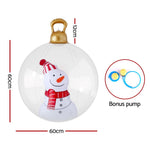 Jingle Jollys Christmas Inflatable Ball 60cm Snowman Decoration Giant Bauble