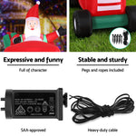 Jingle Jollys Christmas Inflatable Santa Truck 2.6M Length LED Decorations Illuminated
