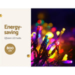 20M Christmas Lights Icicle Light 800 LED Multi - coloured Jingle Jollys