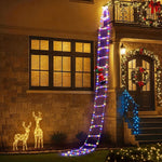 Jingle Jollys 3.5M Christmas Lights 300 LED Ladder Light with Santa Claus Decor