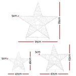 3 PCS Christmas Lights 900 LED Fairy Light Star Decorations Jingle Jollys