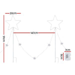 Jingle Jollys 4 PCS Christmas Lights Path Ground Light Garden Decorations 144 LED