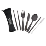 Appetito ? Stainless Steel Traveller?s Cutlery Set in Zippered Pouch Black - '9313492734300 Toy Chest Australia 2