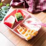 Beaba Silicone Suction Divided Plate & Spoon - Pink - '0812995013930 Toy Chest Australia 3
