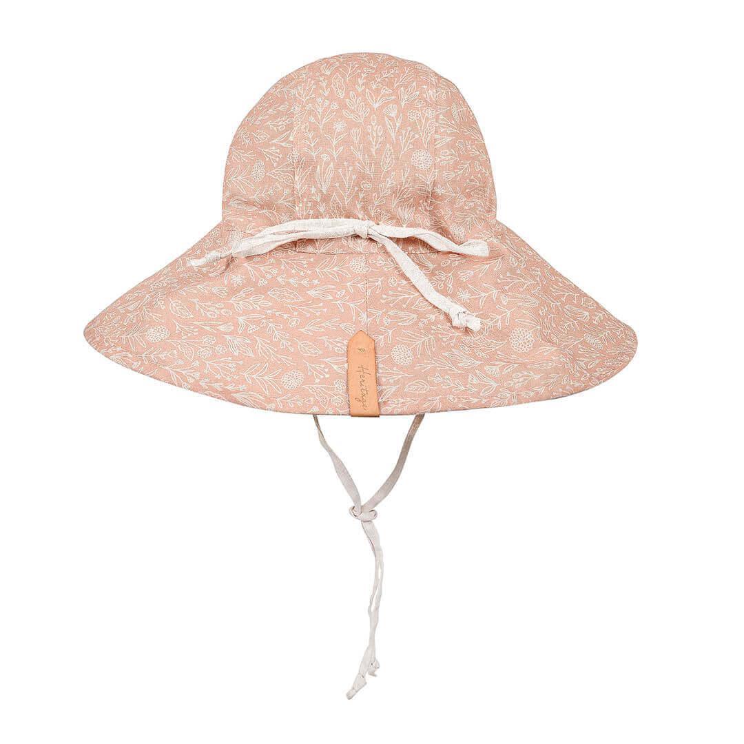 Bedhead Girls Wide - Brimmed Sun Bonnet Hat - Freya/Flax S - '9348933054877 Toy Chest Australia 1