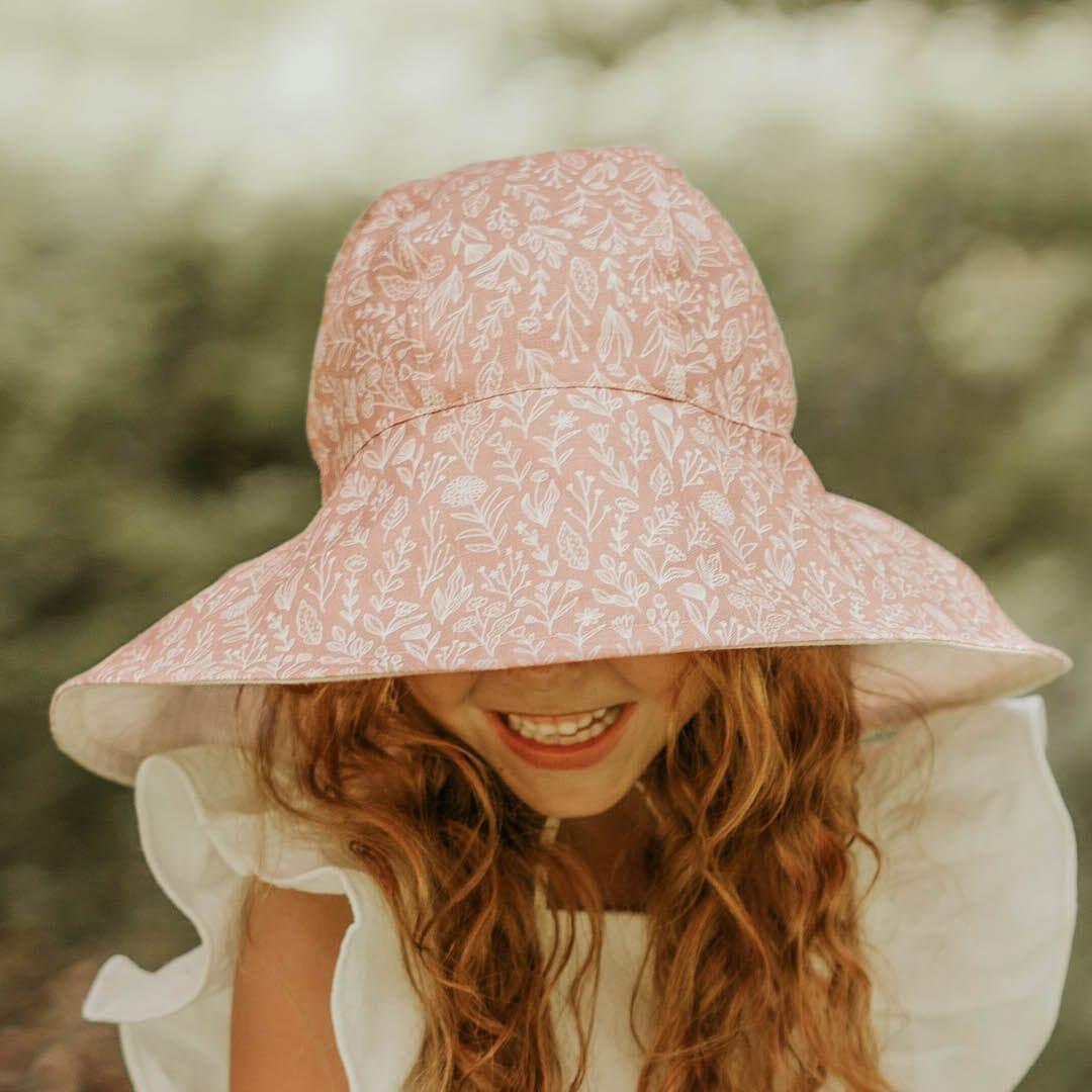 Bedhead Girls Wide - Brimmed Sun Bonnet Hat - Freya/Flax S - '9348933054877 Toy Chest Australia 5