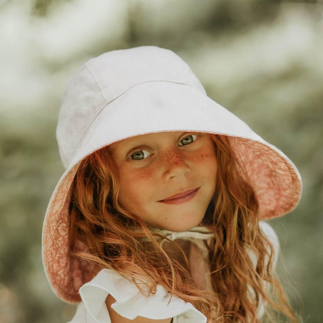 Bedhead Girls Wide - Brimmed Sun Bonnet Hat - Freya/Flax S - '9348933054877 Toy Chest Australia 7