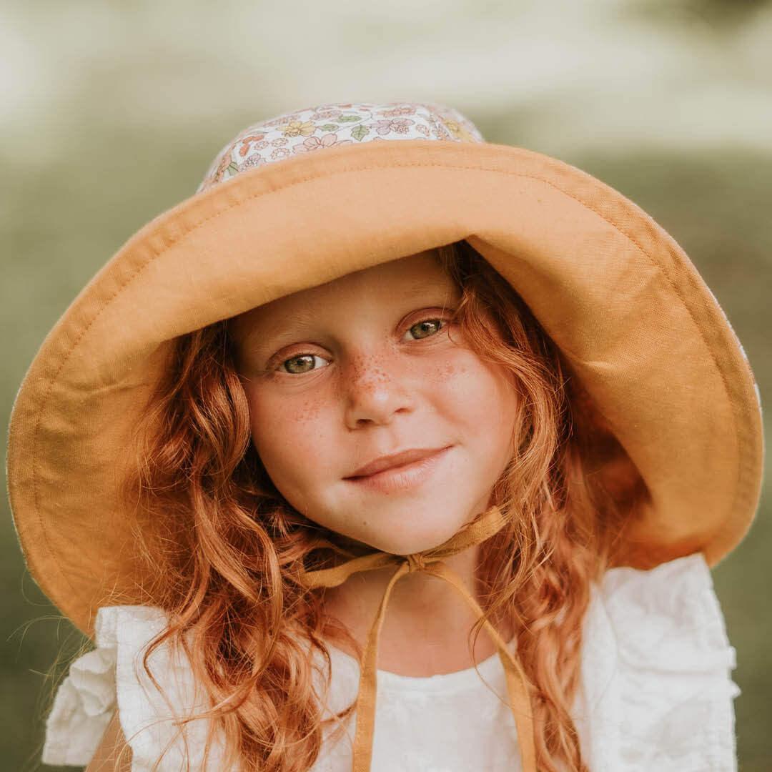 Bedhead Girls Wide - Brimmed Sun Bonnet Hat - Matilda/Maize S - '9348933054839 Toy Chest Australia 4