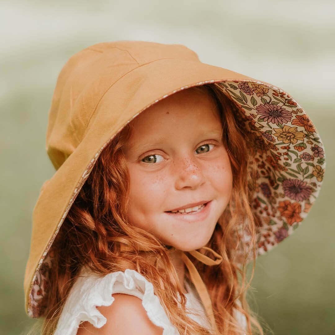 Bedhead Girls Wide - Brimmed Sun Bonnet Hat - Matilda/Maize S - '9348933054839 Toy Chest Australia 5