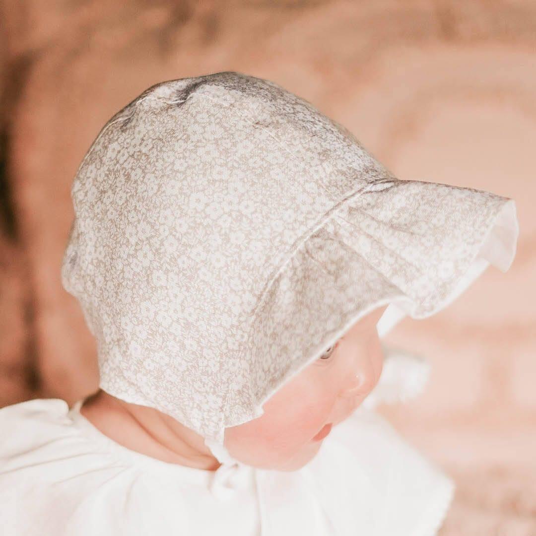 Bedhead Heritage Reversible Ruffle Bonnet Hat - Willow/Blanc M - '9348933049811 Toy Chest Australia 8