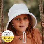 Bedhead Ponytail Bucket Hat - White Ruffle L - '9348933055690 Toy Chest Australia 3
