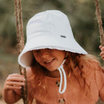 Bedhead Ponytail Bucket Hat - White Ruffle L - '9348933055690 Toy Chest Australia 4