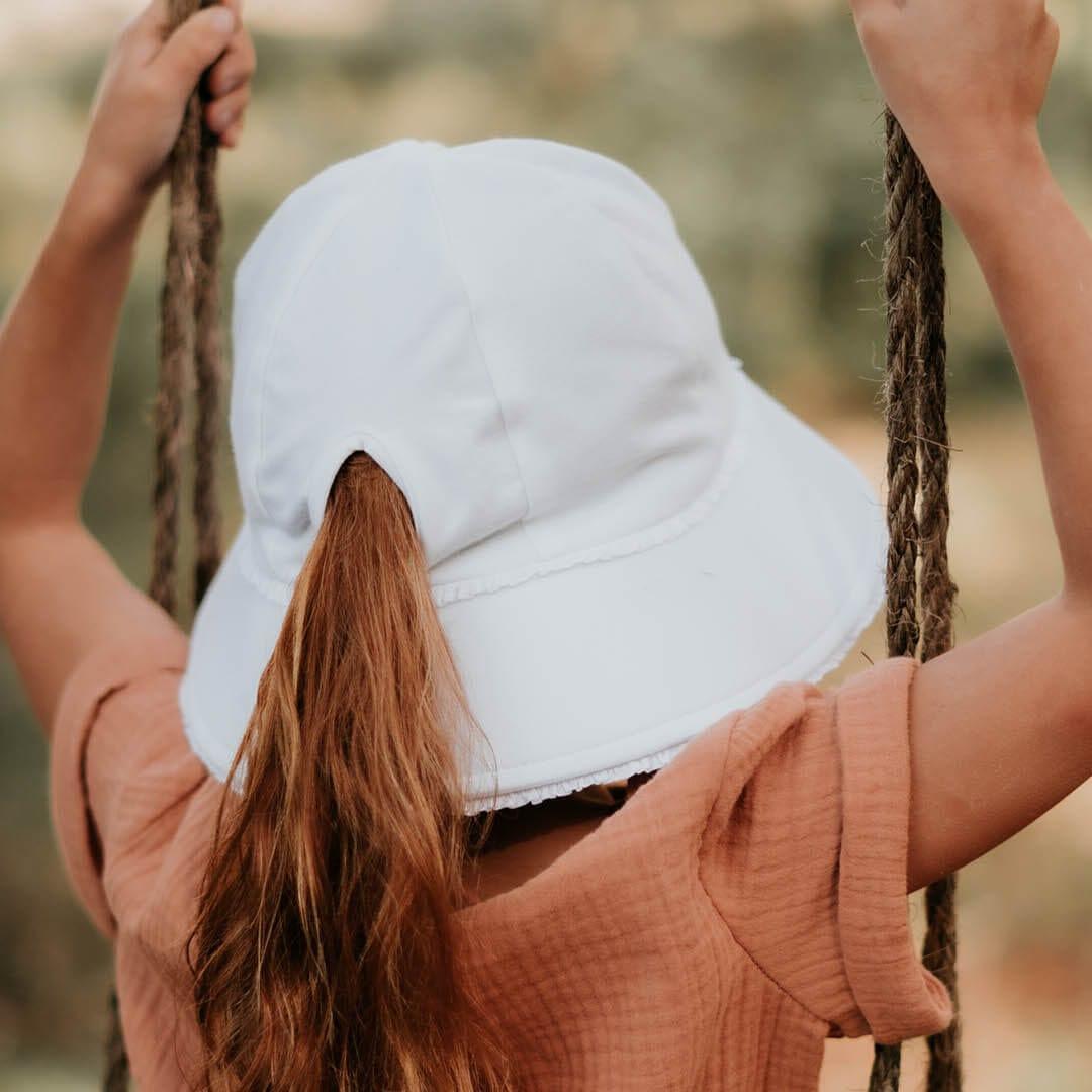Bedhead Ponytail Bucket Hat - White Ruffle L - '9348933055690 Toy Chest Australia 5