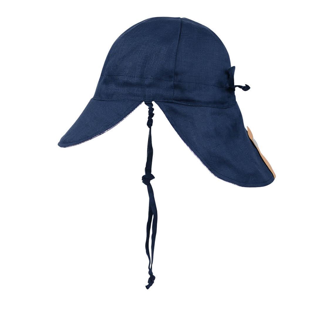 Bedhead Reversible Baby Flap Sun Hat - Norman/Indigo S - '9348933055188 Toy Chest Australia 6