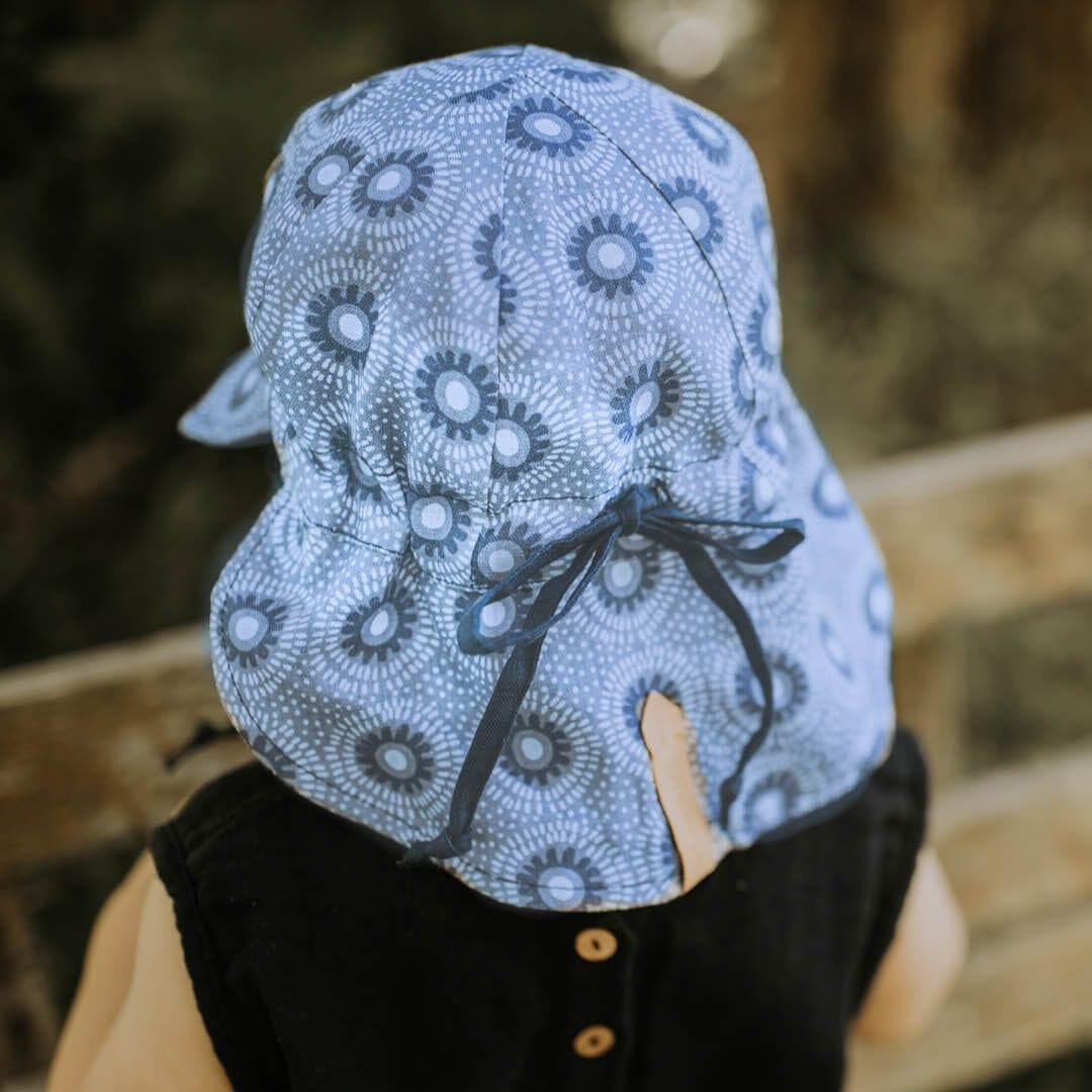 Bedhead Reversible Baby Flap Sun Hat - Norman/Indigo S - '9348933055188 Toy Chest Australia 3
