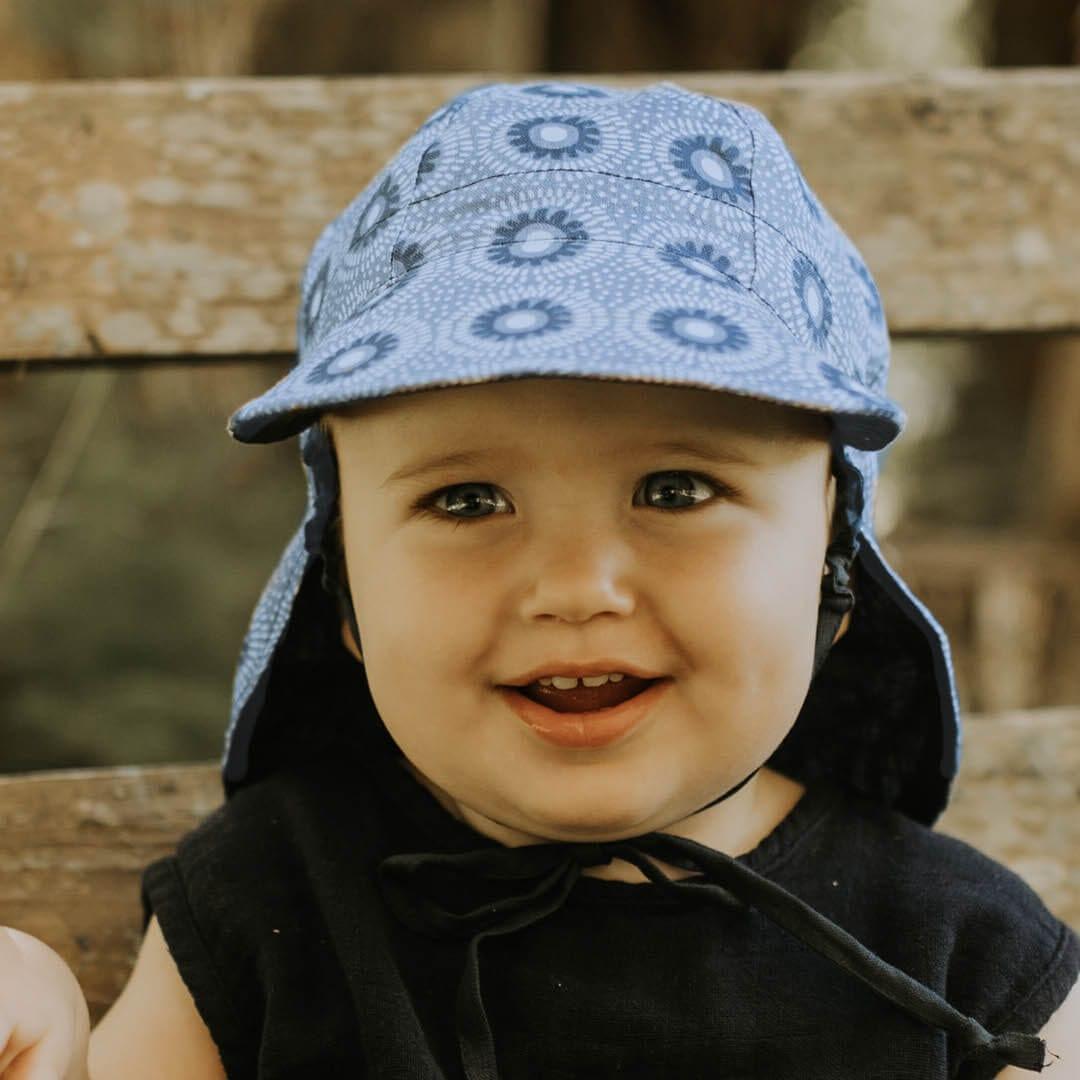 Bedhead Reversible Baby Flap Sun Hat - Norman/Indigo XS - '9348933055072 Toy Chest Australia 4
