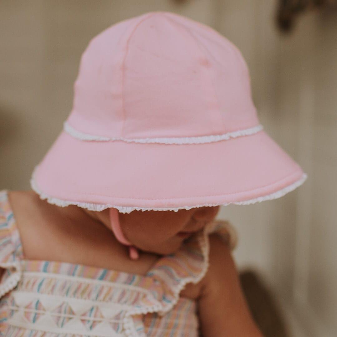 Bedhead Toddler Bucket Hat - Blush Ruffle Trim L - '9348933053146 Toy Chest Australia 3