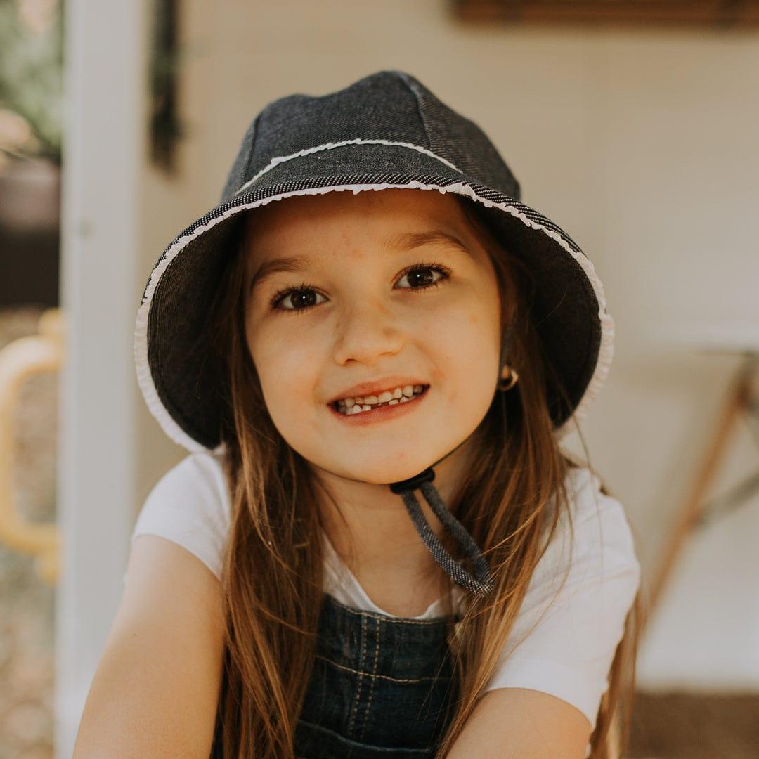Bedhead Toddler Bucket Hat - Denim Ruffle Trim S - '9348933053399 Toy Chest Australia 3