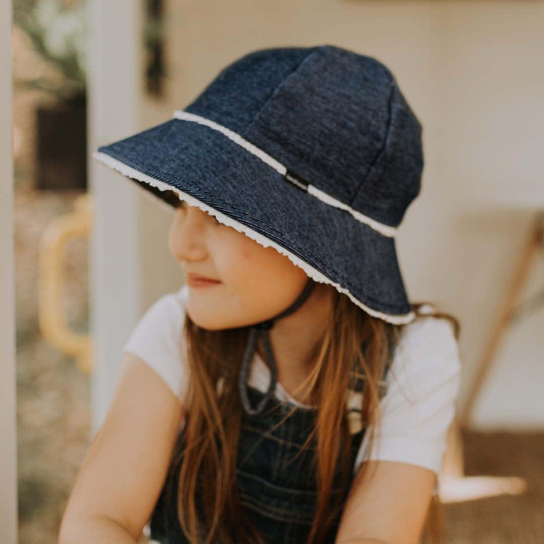 Bedhead Toddler Bucket Hat - Denim Ruffle Trim S - '9348933053399 Toy Chest Australia 4