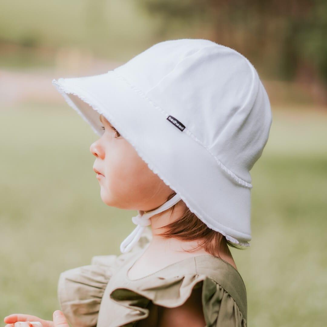 Bedhead Toddler Bucket Hat - White Ruffle Trim S - '9348933053245 Toy Chest Australia 3