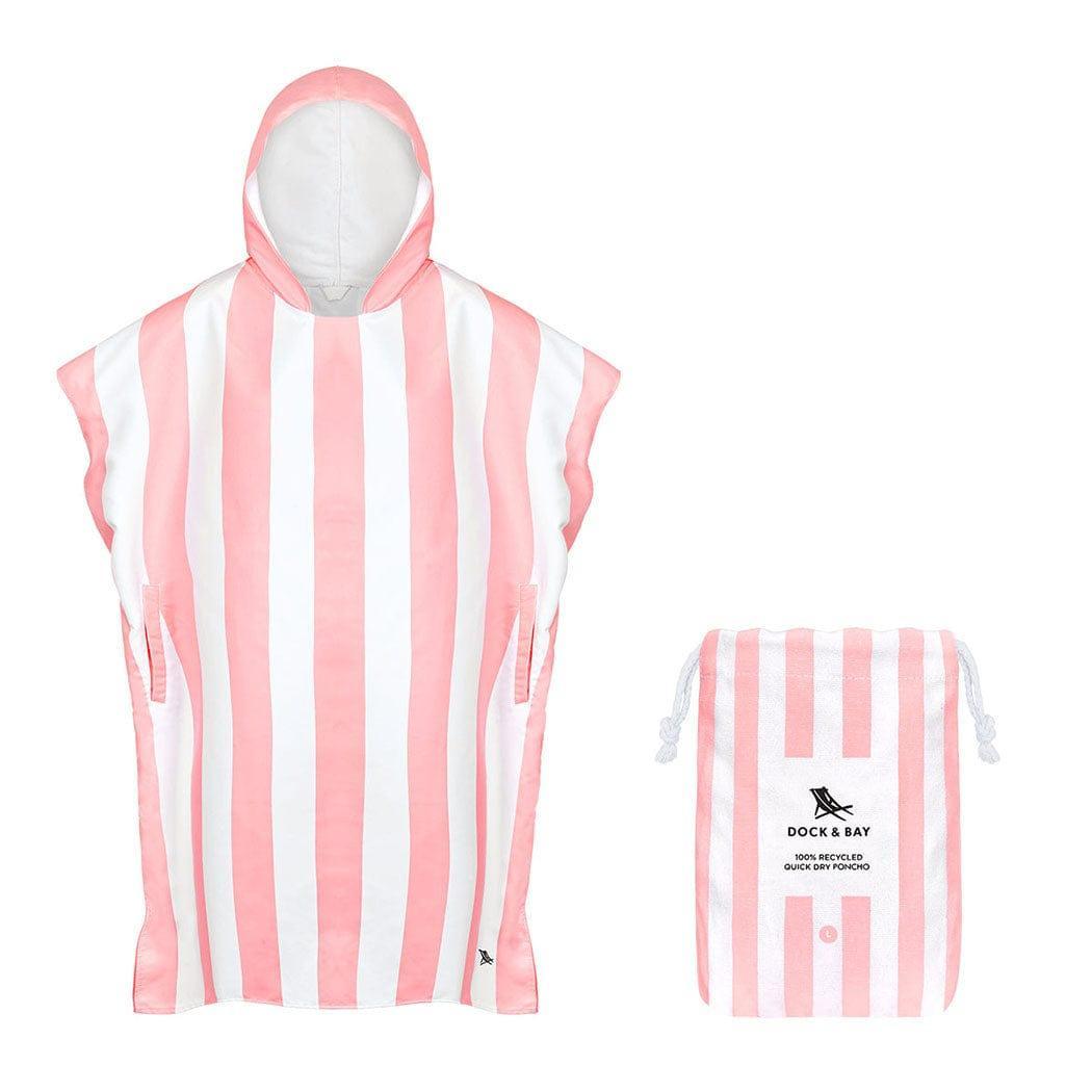 Dock & Bay Adult Poncho Hooded Towel | Cabana Collection | Malibu Pink S - '5060668837498 Toy Chest Australia 6
