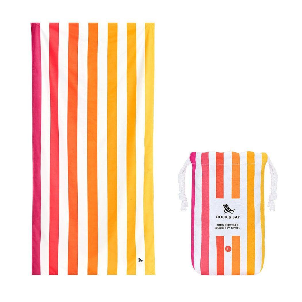 Dock & Bay Beach Towel Cabana Collection L | Quick Dry | Peach Sunrise - '5060668837887 Toy Chest Australia 7