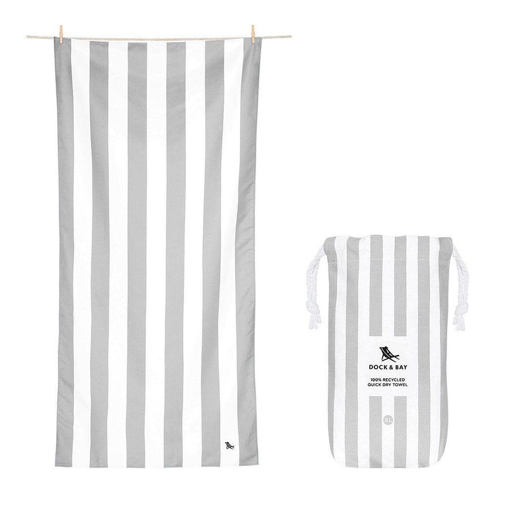 Dock & Bay Beach Towel Cabana Collection XL | Quick Dry | Goa Grey - '5060668831106 Toy Chest Australia 6