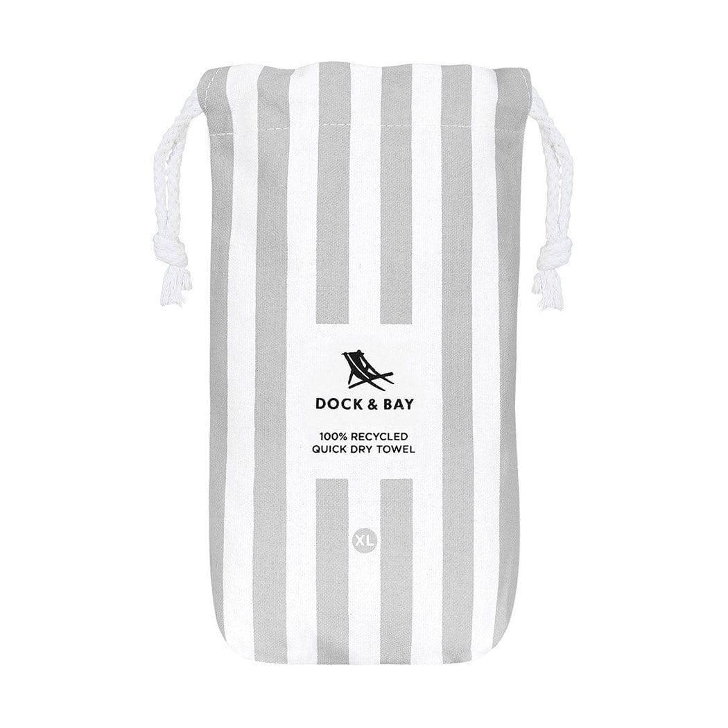 Dock & Bay Beach Towel Cabana Collection XL | Quick Dry | Goa Grey - '5060668831106 Toy Chest Australia 2