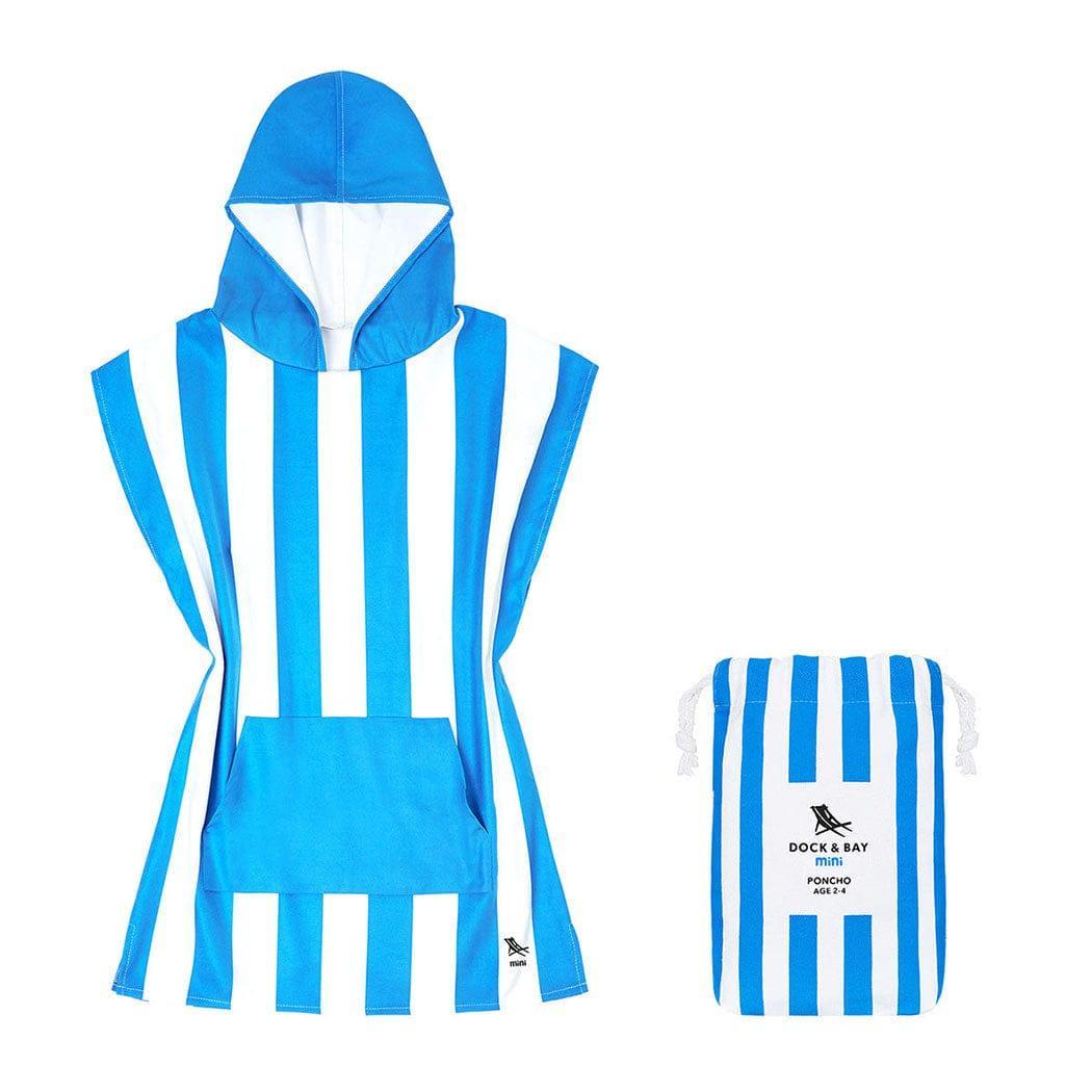 Dock & Bay KIDS Poncho Hooded Towel - Mini Cabana Collection - Bondi Blue XS (2 - 4yrs) - '5060668831779 Toy Chest Australia 4