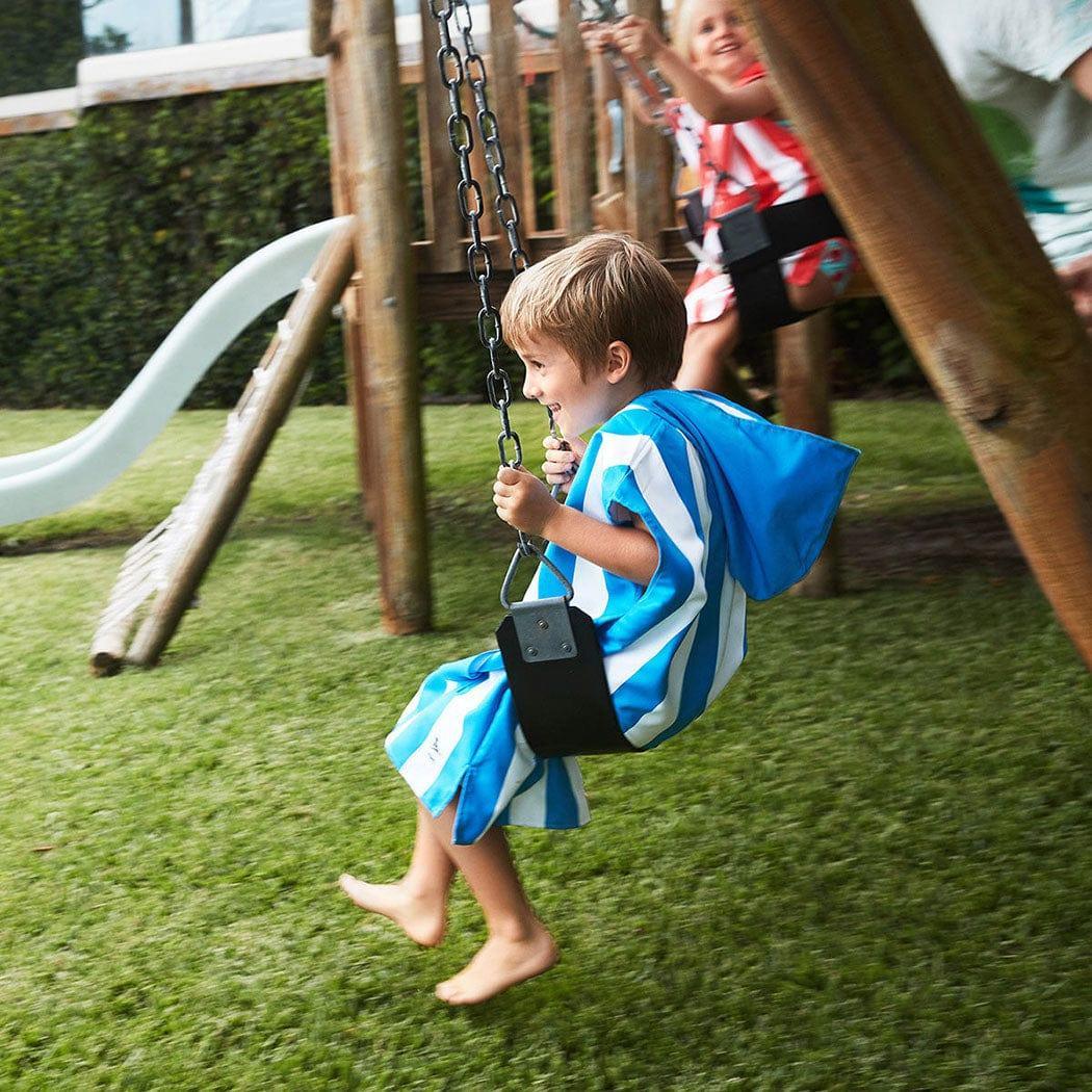 Dock & Bay KIDS Poncho Hooded Towel - Mini Cabana Collection - Bondi Blue S (4 - 7yrs) - '5060668831892 Toy Chest Australia 4