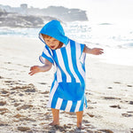 Dock & Bay KIDS Poncho Hooded Towel - Mini Cabana Collection - Bondi Blue S (4 - 7yrs) - '5060668831892 Toy Chest Australia 1