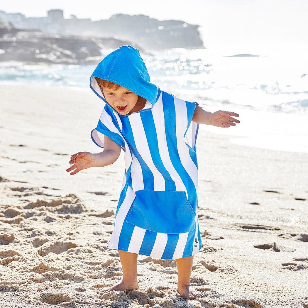 Dock & Bay KIDS Poncho Hooded Towel - Mini Cabana Collection - Bondi Blue XS (2 - 4yrs) - '5060668831779 Toy Chest Australia 1