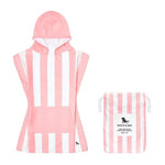 Dock & Bay KIDS Poncho Hooded Towel - Mini Cabana Collection - Malibu Pink M (7 - 10yrs) - '5060668837467 Toy Chest Australia 5