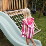 Dock & Bay KIDS Poncho Hooded Towel - Mini Cabana Collection - Phi Phi Pink S (4 - 7yrs) - '5060668837405 Toy Chest Australia 2