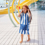Dock & Bay KIDS Poncho Hooded Towel - Mini Cabana Collection - Whitsunday Blue M (8 - 10yrs) - '5060668837450 Toy Chest Australia 1