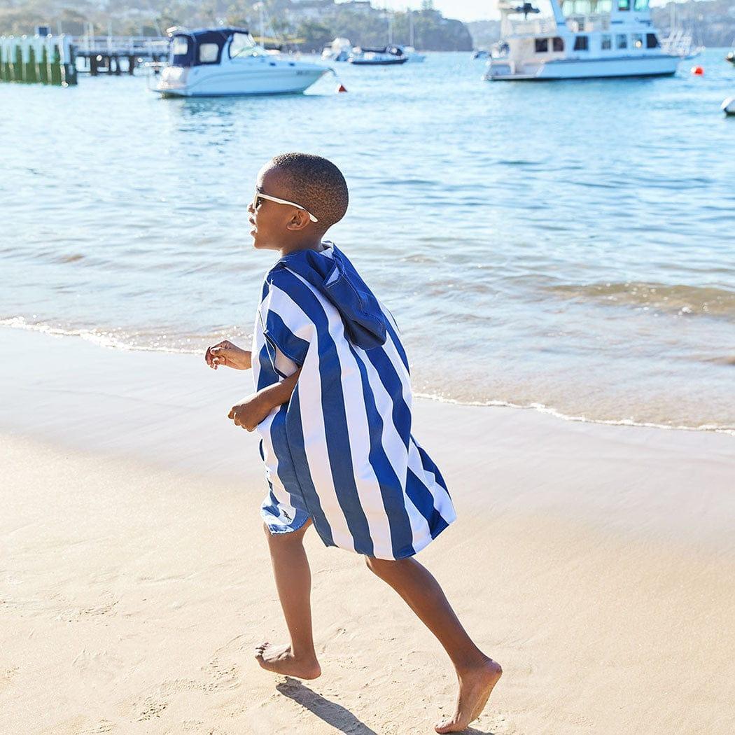 Dock & Bay KIDS Poncho Hooded Towel - Mini Cabana Collection - Whitsunday Blue M (8 - 10yrs) - '5060668837450 Toy Chest Australia 3