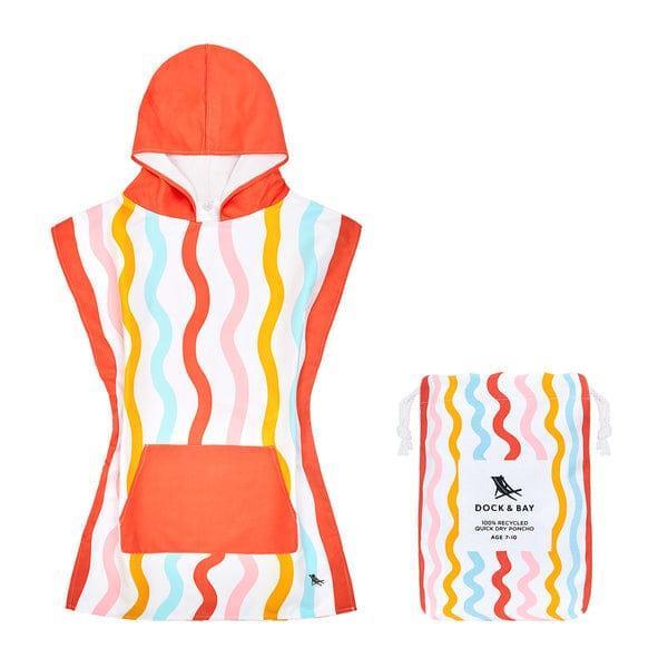 Dock & Bay KIDS Poncho Hooded Towel - Squiggle Face M (7 - 10yrs) - '5060668838044 Toy Chest Australia 10
