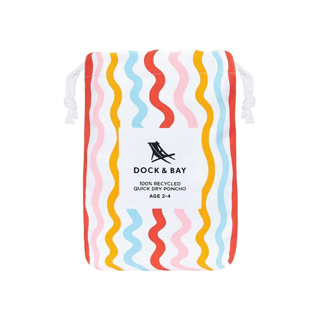 Dock & Bay KIDS Poncho Hooded Towel - Squiggle Face M (7 - 10yrs) - '5060668838044 Toy Chest Australia 9