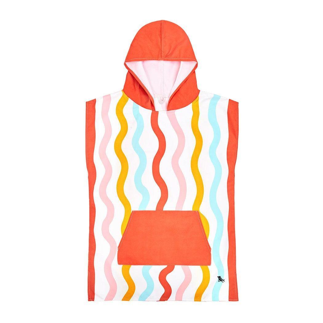 Dock & Bay KIDS Poncho Hooded Towel - Squiggle Face M (7 - 10yrs) - '5060668838044 Toy Chest Australia 2