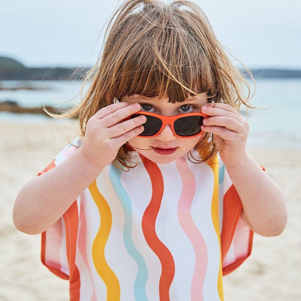 Dock & Bay KIDS Poncho Hooded Towel - Squiggle Face M (7 - 10yrs) - '5060668838044 Toy Chest Australia 6