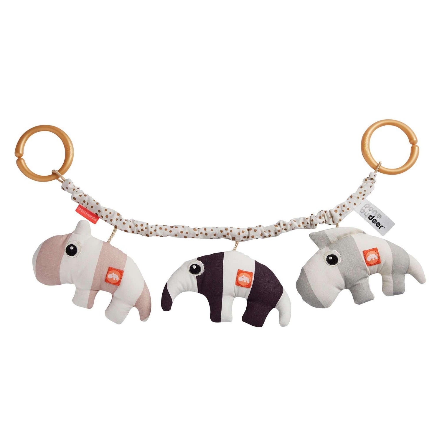 Done by Deer Pram Toy Deer Friends - Powder Pink - '5712643438717 Toy Chest Australia 2