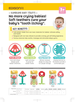 EDISON mama Kamikami Baby Teether Apple - '4544742901240 Toy Chest Australia 3