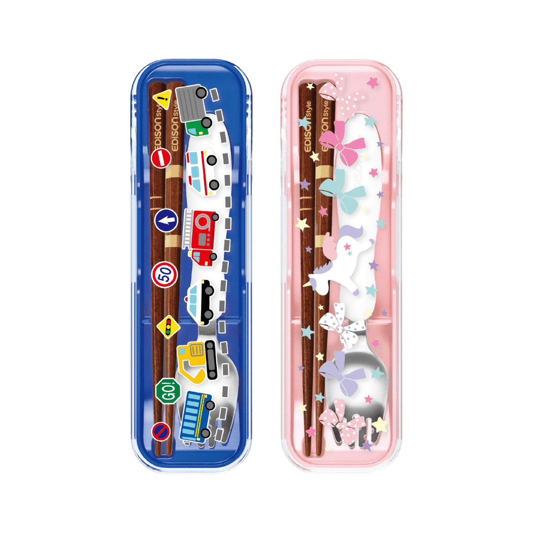 EDISON mama Portable Spork Set with Case Working Car - '4544742994143 Toy Chest Australia 1